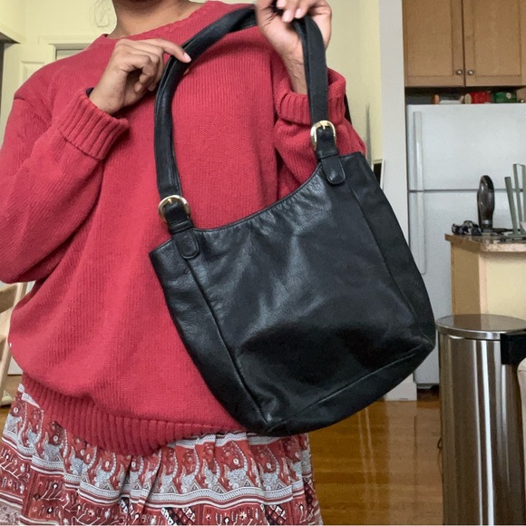 A. Giannetti Black small Leather Tote Shoulder Bag - Picture 3 of 13